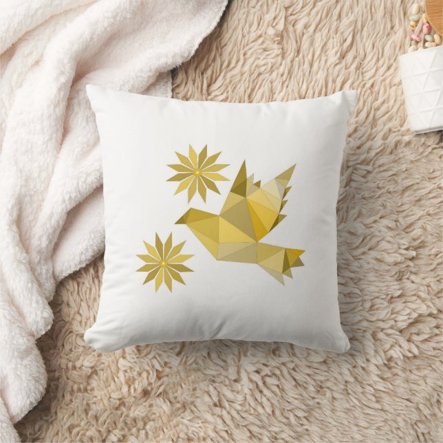 BIRD ART THROW PILLOW KISSEN (Decke)