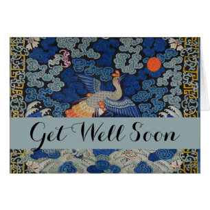 Bird Artwork Crested Chinese Stickerei Kunstwerk