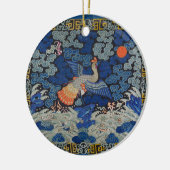 Bird Artwork Crested Chinese Stickerei Kunstwerk Keramik Ornament (Links)