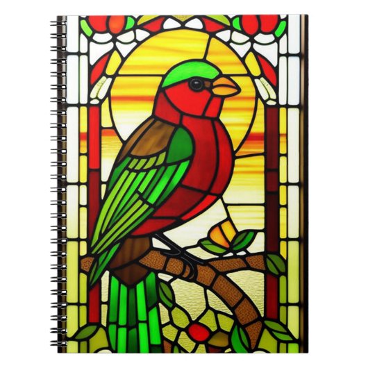 Bird Artwork in fett dekorativen Mustern Notizblock (Vorderseite)