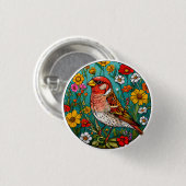Bird Arwork Button (Vorne & Hinten)