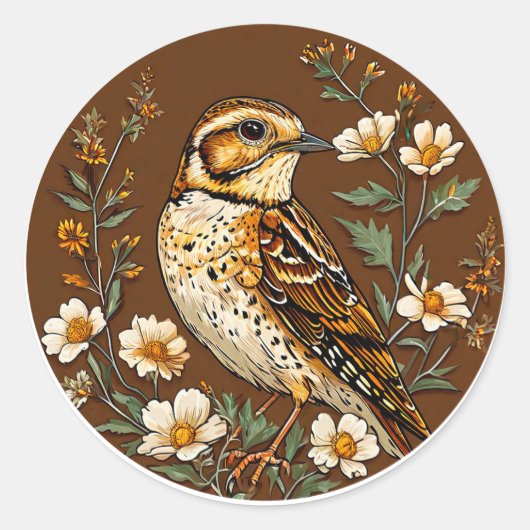 Bird Arwork Runder Aufkleber (Vorderseite)