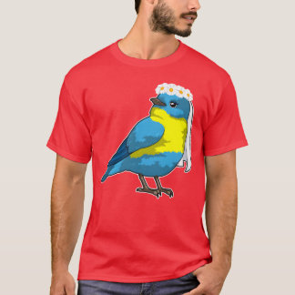 Bird as bride with Wreath of Blume Friends T-Shirt