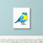 Bird as Bride with Wreath of Blume Leinwanddruck (Insitu (Holzboden))