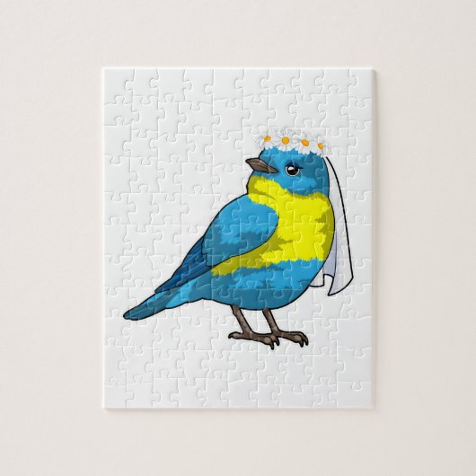 Bird as Bride with Wreath of Blume Puzzle (Vertikal)