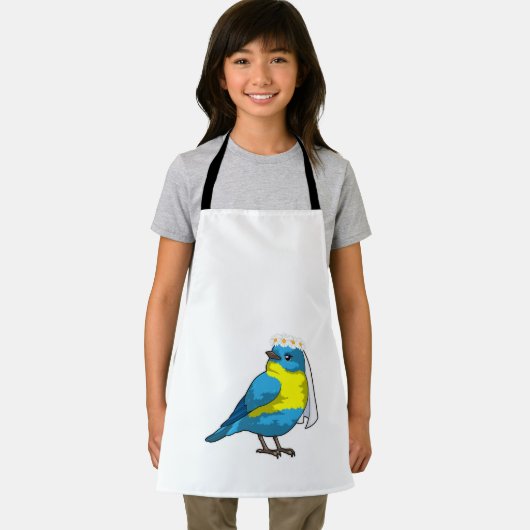 Bird as Bride with Wreath of Blume Schürze (Insitu)