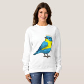 Bird as Bride with Wreath of Blume Sweatshirt (Vorne ganz)