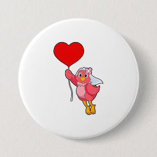 Bird as Bridge mit Veil & Heart Balloon Button