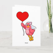 Bird as Bridge mit Veil & Heart Balloon Karte (Rückseite)