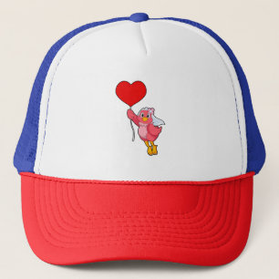 Bird as Bridge mit Veil & Heart Balloon Truckerkappe