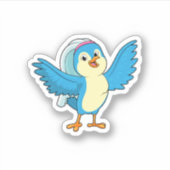 Bird as Bridge with Veil Aufkleber (Vorderseite)