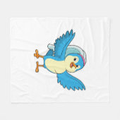 Bird as Bridge with Veil Fleecedecke (Vorderseite (Horizontal))