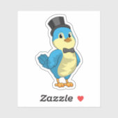 Bird as Groom with Ribbon Aufkleber (Blatt)