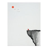 Bird at Sunrise - Zen Minimal - Wall Art Poster (Vorderseite)