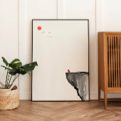 Bird at Sunrise - Zen Minimal - Wall Art Poster