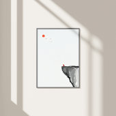 Bird at Sunrise - Zen Minimal - Wall Art Poster