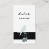 Bird auf Branch Juwelier Design Künstler Whimsical Visitenkarte (Rückseite)