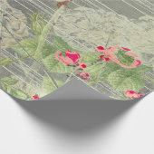 BIRD AUF BRANCH MIT VOLLSTÄNDIGEM MONDWAGENpapier Geschenkpapier (Ecke)