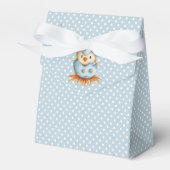 Bird Baby Shower Blue Polka Dot Geschenkschachtel (Vorderseite)