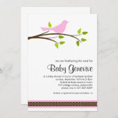Bird Baby Shower Einladung (Vorne/Hinten)