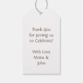 Bird Baby Shower Spring Geschenkanhänger (Rückseite)