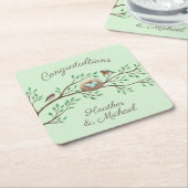 Bird Baby Shower Spring Rechteckiger Pappuntersetzer (angewinkelt)