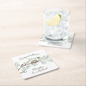 Bird Baby Shower Spring Rechteckiger Pappuntersetzer (Vor Ort)