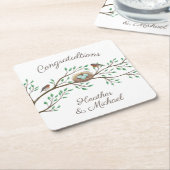 Bird Baby Shower Spring Rechteckiger Pappuntersetzer (angewinkelt)