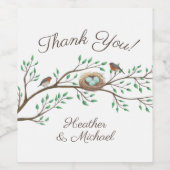 Bird Baby Shower Spring Weinetikett (Einzelnes Label)