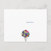 Bird Balloons Happy Birthday Postkarte (Rückseite)