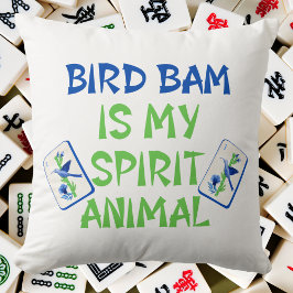 Bird Bam ist My Spirit Animal Mahjong Bird Tiles Kissen