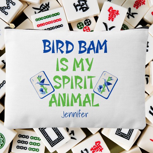 Bird Bam ist My Spirit Animal Mahjong Bird Tiles Zubehörtasche
