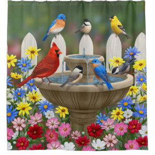 Bird Bath Duschvorhang