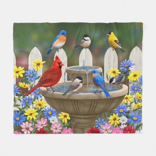 Bird Bath Fleecedecke (Vorderseite (Horizontal))