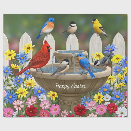 Bird Bath Geschenkpapier (Flach)