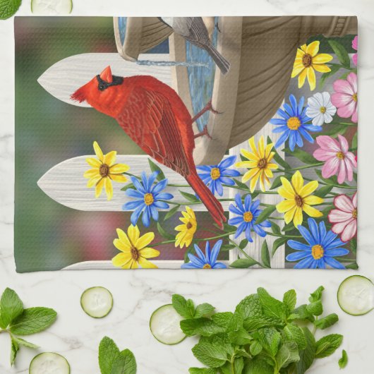 Bird Bath Geschirrtuch (Gefaltet)