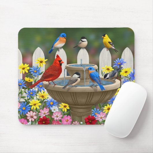 Bird Bath Mousepad (Mit Mouse)