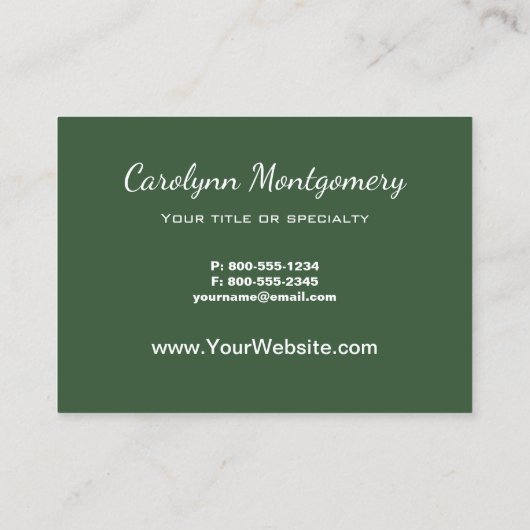 Bird Bath Visitenkarte (Rückseite)