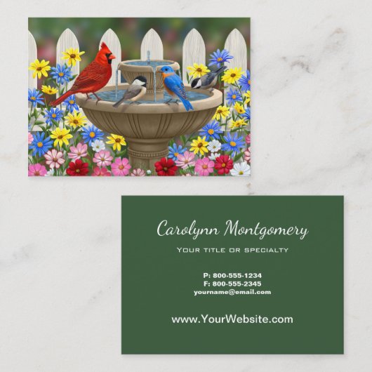 Bird Bath Visitenkarte (Vorne/Hinten)