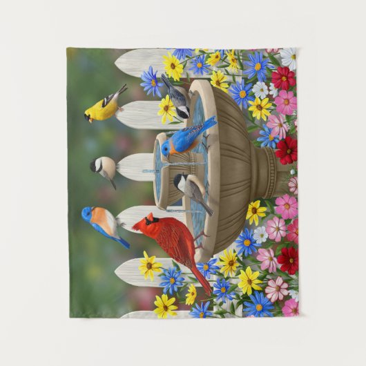 Bird Bath Wandteppich (Vorderseite)