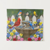 Bird Bath Wandteppich (Vorderseite (Horizontal))