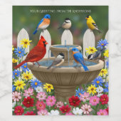 Bird Bath Weinetikett (Einzelnes Label)