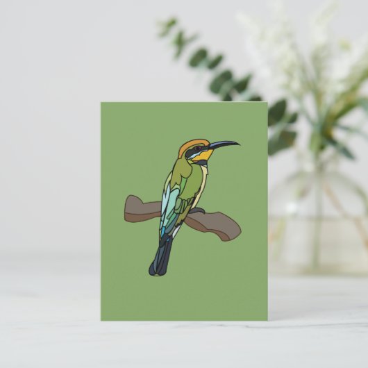 Bird Bee-Eater Bird Postkarte (Stehend Vorderseite)