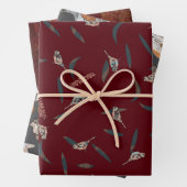 Bird-Bird-Leaf Birke Wrapping Paper Flat Sheet Set Geschenkpapier Set (Beispiel)