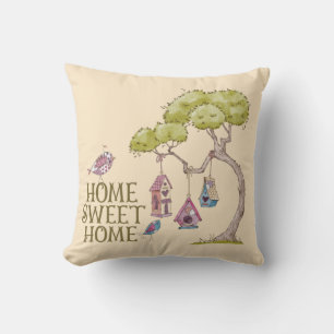 Bird Birdhouse Zuhause Throw Kissen