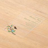 Bird Birthday Acryleinladungen (Ablage )