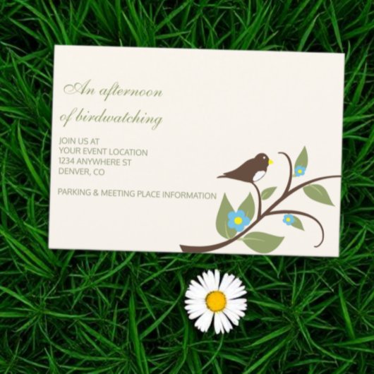 Bird Birthday Afternoon Of Birdwatching Begleitkarte