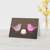 Bird Birthday Card Karte (Gelbe Blume)