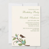 Bird Birthday Einladung (Vorderseite)