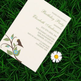 Bird Birthday Einladung